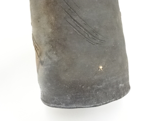  備前焼　小山末廣造　掛花入（共箱）